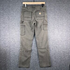 Carhartt Womens Slim Fit Double Knee Work Pants Gray Size 4 Short